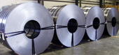 slit steel mults banded for shipment to Iowa